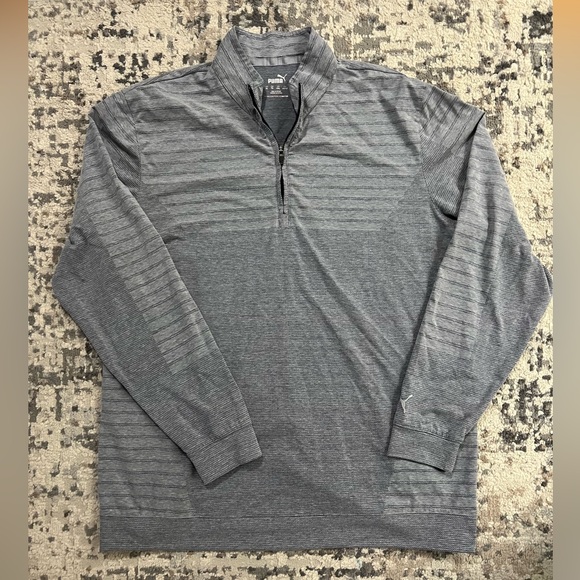 Puma Other - Puma Striped Gray Pullover